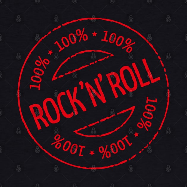 100% Rock 'n' Roll Stamp (Red) by MrFaulbaum